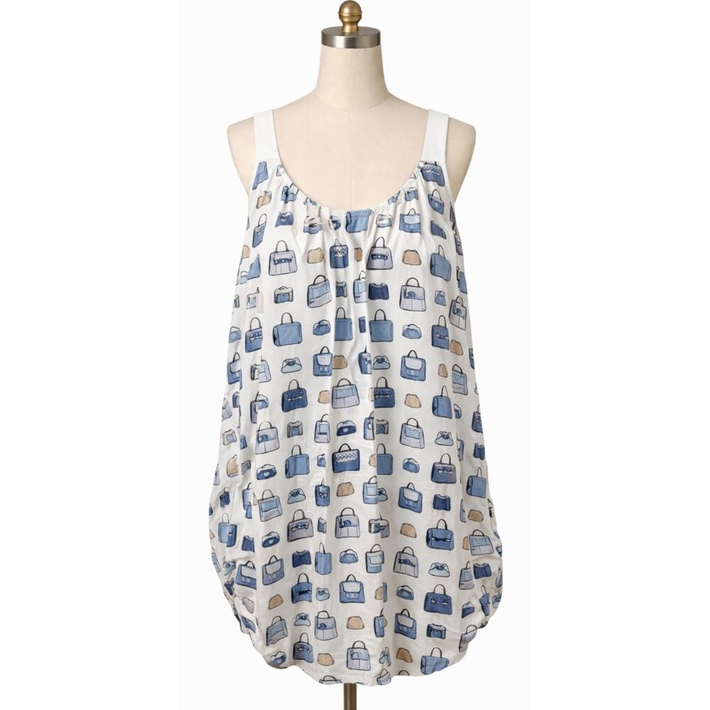 Karen Kane Wearable Art Tank Top Womens‎ Medium Sleeveless Purse Print Beach